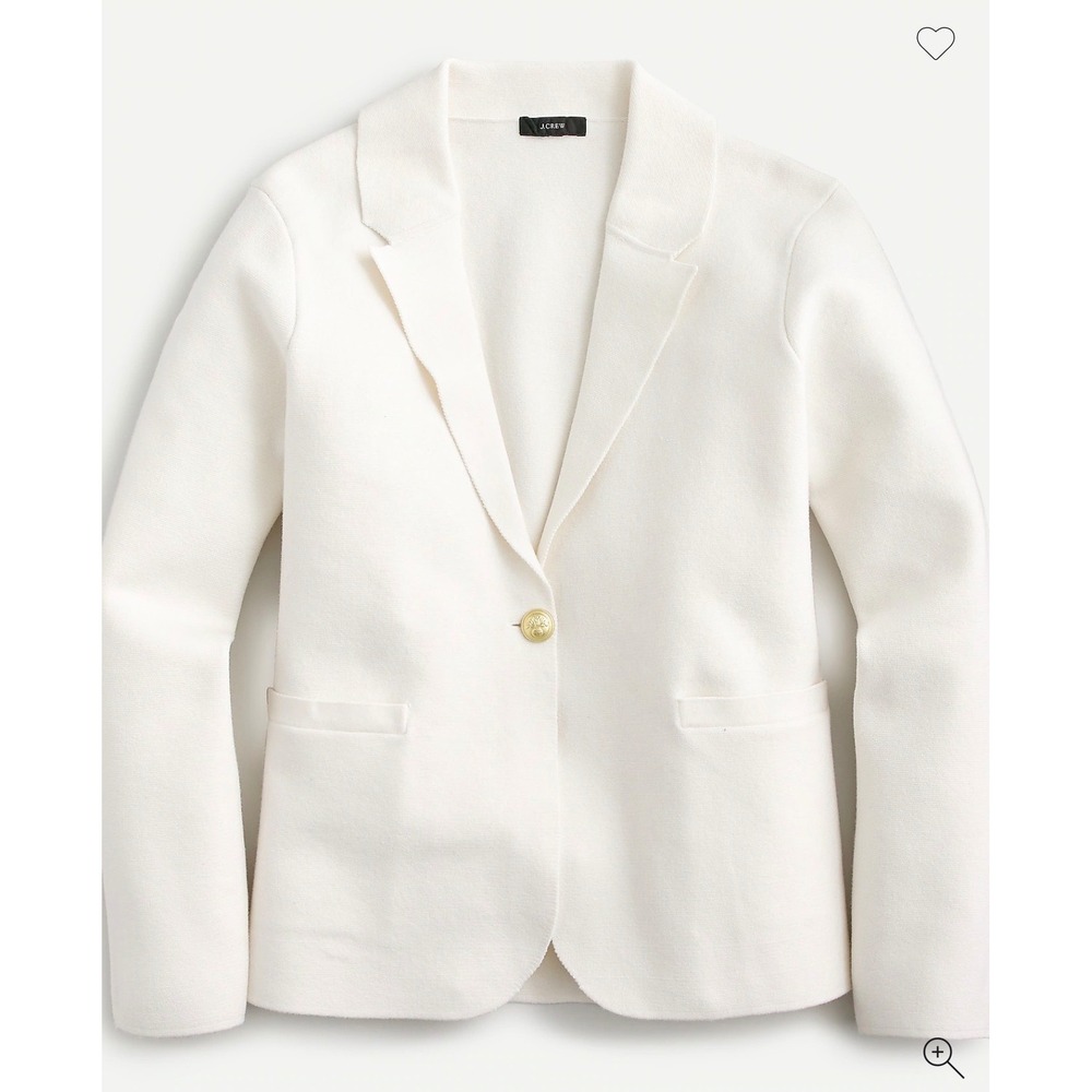 Camille Cream shrunken sweater-blazer With gold button size L